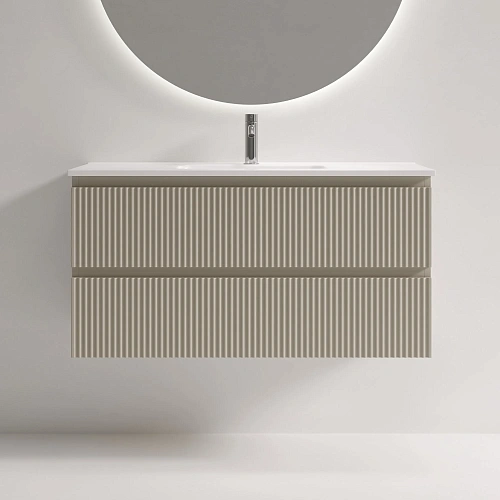 Тумба под раковину SANCOS Snob SNR100/39CE R 995х390х500 Beige Soft подвесная Тумба под раковину SANCOS Snob SNR100/39CE R 995х390х500 Beige Soft подвесная