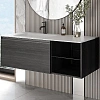 Тумба под раковину Armadi Art QUATRO 6 120см (80+40) OAK ANTHRACITE профиль ANTHRACITE 790-M6-120-OA-A