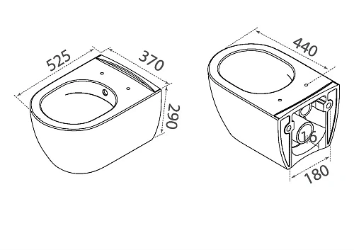 Унитаз подвесной Boheme Bianca 963 матовый белый с крышкой Унитаз подвесной Boheme Bianca 963 матовый белый с крышкой