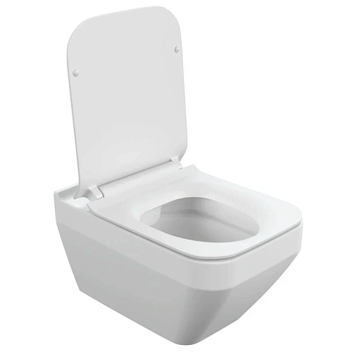 Унитаз подвесной Cersanit CREA SQUARE (A64823) Clean On DPL EO slim LP 64823 с сиденьем Унитаз подвесной Cersanit CREA SQUARE (A64823) Clean On DPL EO slim LP 64823 с сиденьем