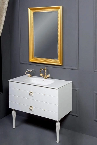 Тумба под раковину Boheme Piazza 80 белая + Золото 841-080-WG Тумба под раковину Boheme Piazza 80 белая + Золото 841-080-WG