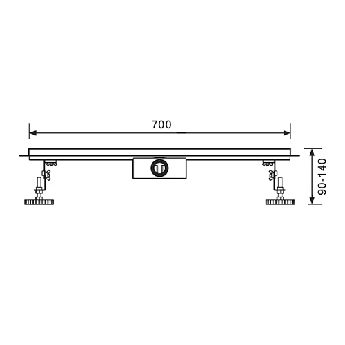 Душевой лоток Raglo R653.70.05 700мм, нержавеющая сталь, сатин Душевой лоток Raglo R653.70.05 700мм, нержавеющая сталь, сатин