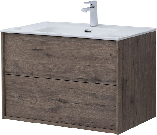 Тумба под раковину Aquanet Lino 80 (Flat) дуб веллингтон 00287543 Тумба под раковину Aquanet Lino 80 (Flat) дуб веллингтон 00287543
