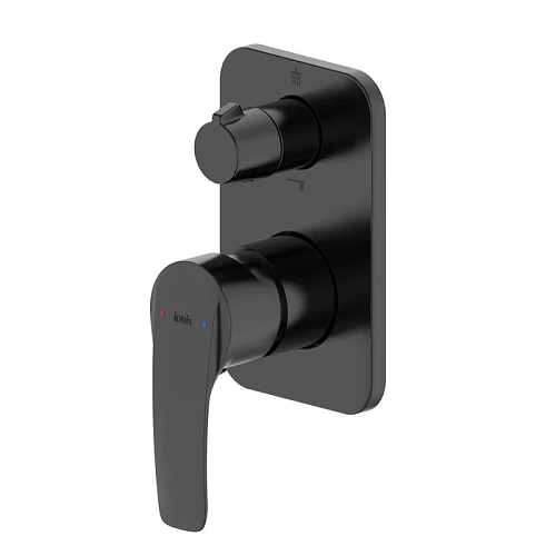 Смеситель для душа IDDIS Ray (RAYBL00i67) с двумя выходами, встраиваемый черный матовый Смеситель для душа IDDIS Ray (RAYBL00i67) с двумя выходами, встраиваемый черный матовый