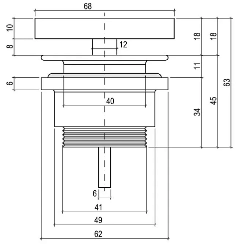 Донный клапан Salini D 602 для моделей ARMONIA TOP 01|02 ARMONIA 01|02|03 GLORIA 11, ALDA 03 167201G Донный клапан Salini D 602 для моделей ARMONIA TOP 01|02 ARMONIA 01|02|03 GLORIA 11, ALDA 03 167201G
