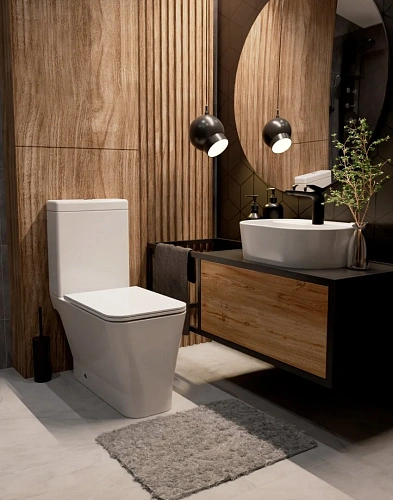 Чаша напольного унитаза AQUAme AQM1006 с сиденьем микролифт Чаша напольного унитаза AQUAme AQM1006 с сиденьем микролифт