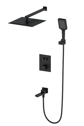 Душевая система Wonzon & Woghand с термостатом, встраиваемая, черный матовый (WW-88929003-MB) Душевая система Wonzon & Woghand с термостатом, встраиваемая, черный матовый (WW-88929003-MB)