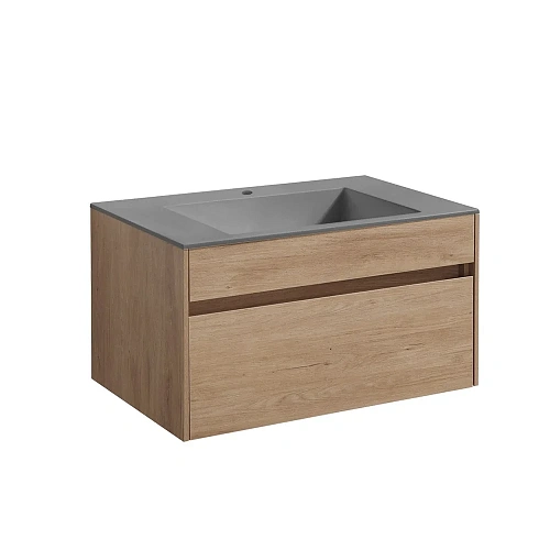 Тумба под раковину Vincea Chiara 800 подвесная, 1 выкатной ящик soft-close, N.Oak VMC-2C800NO Тумба под раковину Vincea Chiara 800 подвесная, 1 выкатной ящик soft-close, N.Oak VMC-2C800NO