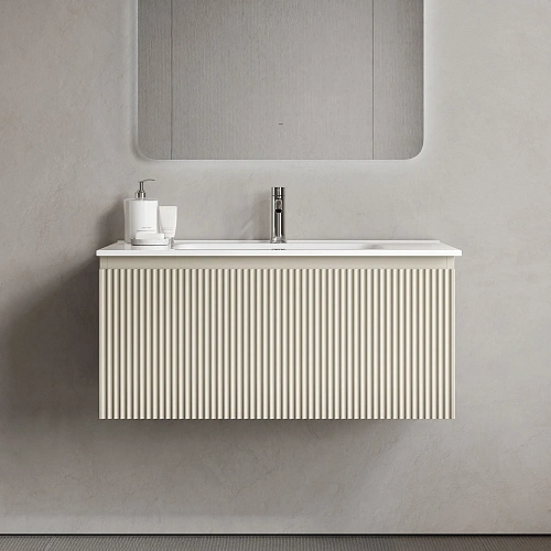 Тумба под раковину SANCOS Snob SNR1.090CE R 1.0 890х445х406 Beige Soft подвесная Тумба под раковину SANCOS Snob SNR1.090CE R 1.0 890х445х406 Beige Soft подвесная