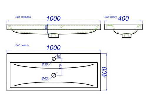 Раковина AQWELLA Infinity 100 Inf.10.04.D Раковина AQWELLA Infinity 100 Inf.10.04.D