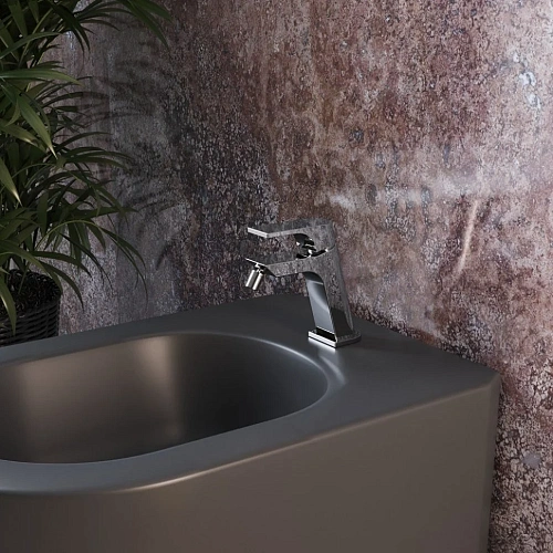 Смеситель для раковины Paini Lady 89PA211 с донным клапаном, сталь PVD Смеситель для раковины Paini Lady 89PA211 с донным клапаном, сталь PVD