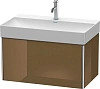 Тумба под раковину Duravit XSquare XS406206161 подвесная 78 см Коричнево-оливковый глянцевый