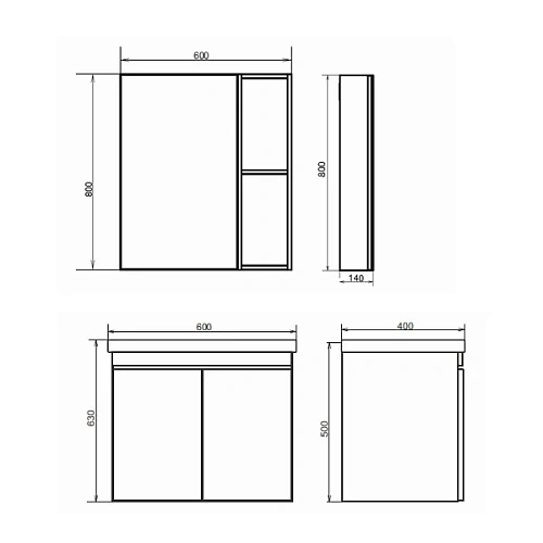 Зеркальный шкаф Comforty Осло-60 00-00006490 бетон светлый Зеркальный шкаф Comforty Осло-60 00-00006490 бетон светлый