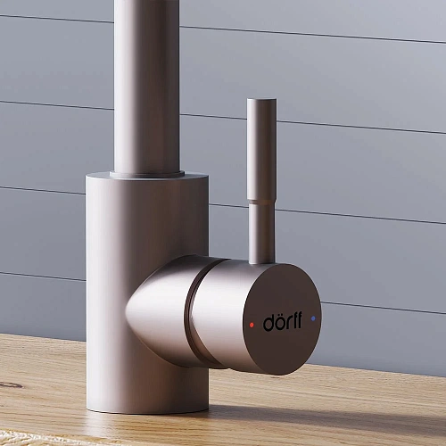 Смеситель для кухни Dorff Logic D3007511 с вытягивающимся изливом, сатин Смеситель для кухни Dorff Logic D3007511 с вытягивающимся изливом, сатин