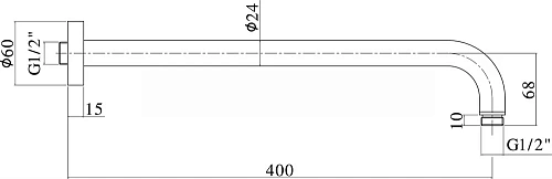 Кронштейн верхнего душа Paffoni Lusso ZSOF034ST Кронштейн верхнего душа Paffoni Lusso ZSOF034ST