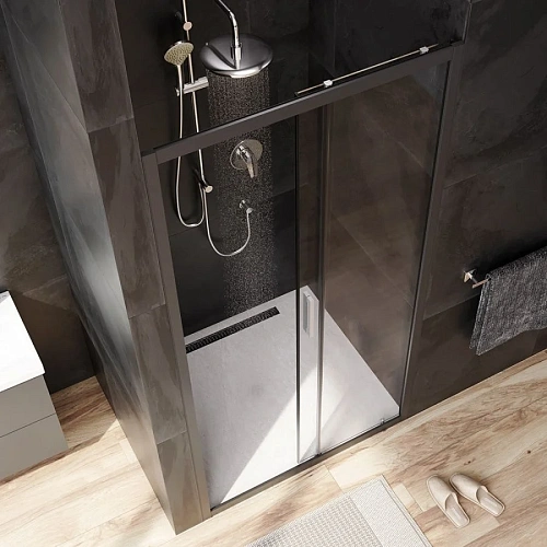 Душевая дверь AM.PM Gem W90G-100-1-195BT 100х195, стекло прозрачное, профиль черный матовый Душевая дверь AM.PM Gem W90G-100-1-195BT 100х195, стекло прозрачное, профиль черный матовый