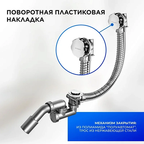 Слив-перелив BETTOSERB 125316 с ABS накладкой Слив-перелив BETTOSERB 125316 с ABS накладкой