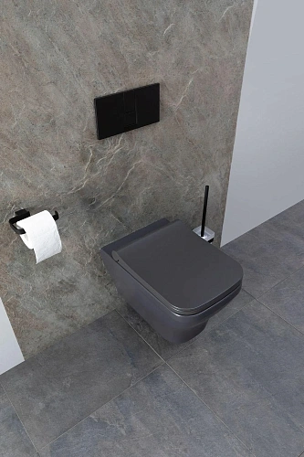 Унитаз подвесной Allen Brau Infinity 4.21011.AN с крышкой, антрацит Унитаз подвесной Allen Brau Infinity 4.21011.AN с крышкой, антрацит