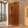 Душевая перегородка Vincea Walk-In VSW-1H100GSGM 1000x2000, вороненая сталь, стекло янтарь