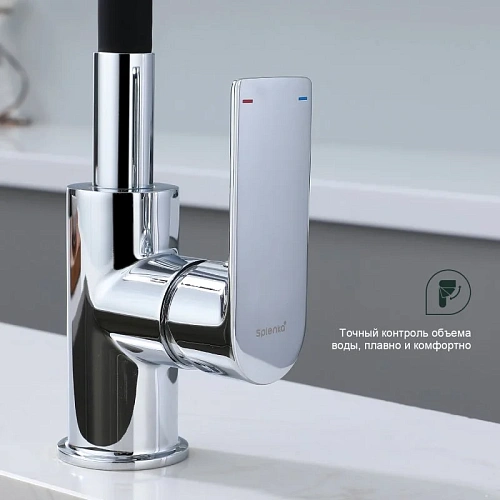 Смеситель для кухни Splenka S05.43 с гибким изливом, хром Смеситель для кухни Splenka S05.43 с гибким изливом, хром