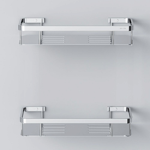 Полка AM.PM Sense L A7453200 прямая, двухъярусная, хром Полка AM.PM Sense L A7453200 прямая, двухъярусная, хром