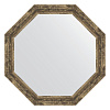 Зеркало в багетной раме Evoform Octagon, BY 3666, 73 x 73 см, состаренное дерево с плетением
