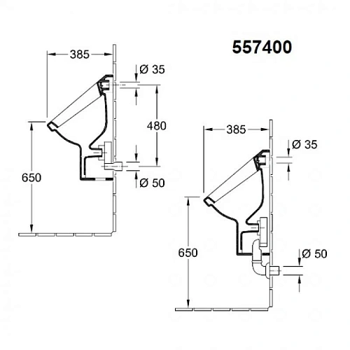 Писсуар Villeroy & Boch Architectura с сифоном 55740001 (5574 00 01) Писсуар Villeroy & Boch Architectura с сифоном 55740001 (5574 00 01)