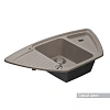 Кухонная мойка Aquaton Лория 1A715032LR250 из литого мрамора, угловая, серый шелк Кухонная мойка Aquaton Лория 1A715032LR250 из литого мрамора, угловая, серый шелк