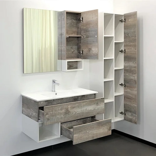 Зеркальный шкаф Comforty Турин-90 00004136265 дуб бежевый Зеркальный шкаф Comforty Турин-90 00004136265 дуб бежевый