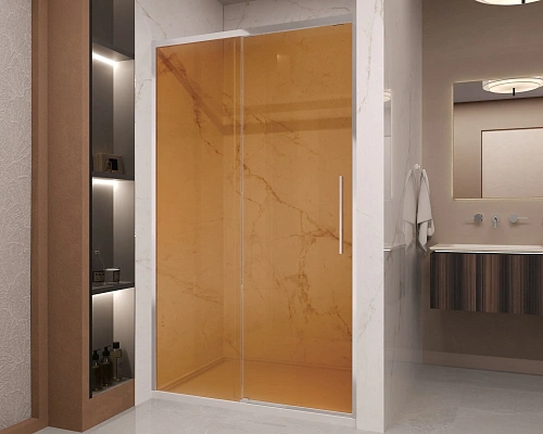 Душевая дверь Vincea Stella VDS-1ST120GS 1200 хром, стекло янтарь Душевая дверь Vincea Stella VDS-1ST120GS 1200 хром, стекло янтарь