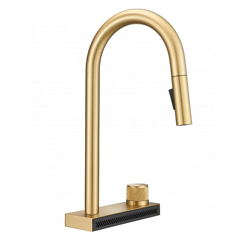 Смеситель для кухни Milacio Ultra (MCU.556.GD) с вытяжной лейкой, золото Смеситель для кухни Milacio Ultra (MCU.556.GD) с вытяжной лейкой, золото