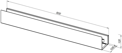 Полка Aquanet Магнум 90x12 черная матовая, с крючками 00302222 Полка Aquanet Магнум 90x12 черная матовая, с крючками 00302222