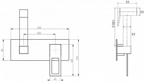 Гигиенический душ Boheme Q 147-WG .2 WHITE GOLD.2 Гигиенический душ Boheme Q 147-WG .2 WHITE GOLD.2