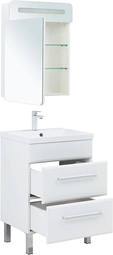 Тумба под раковину Aquanet Лукка 60 белый 00302396 напольная/подвесная Тумба под раковину Aquanet Лукка 60 белый 00302396 напольная/подвесная