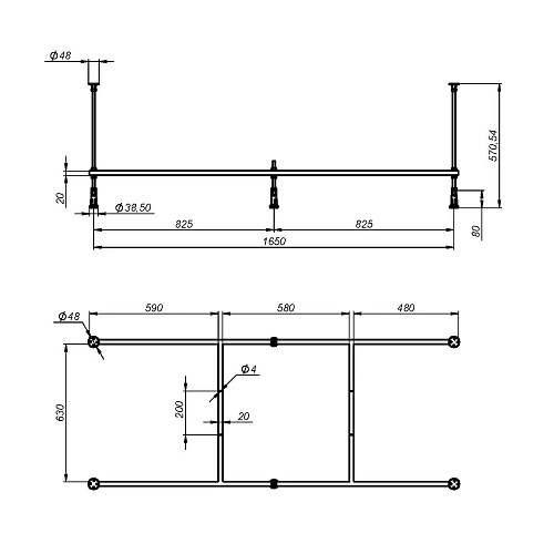 Каркас для ванны AM.PM X-Joy W00A-175-075W-R универсальный 175х75 см Каркас для ванны AM.PM X-Joy W00A-175-075W-R универсальный 175х75 см