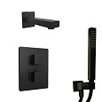 Душевая система Paini Grazia 21PZSET26911THBATH с термостатом, черный матовый Душевая система Paini Grazia 21PZSET26911THBATH с термостатом, черный матовый