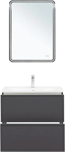 Тумба под раковину Aquanet Арт 75 ясень графит 00329064 напольная/подвесная Тумба под раковину Aquanet Арт 75 ясень графит 00329064 напольная/подвесная