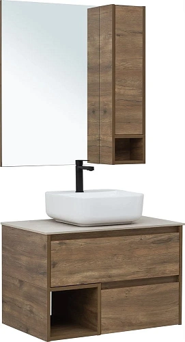 Комплект мебели STWORKI Карлстад 75 дуб рустикальный, простоун беж, в стиле лофт, под дерево, россий 425318 Комплект мебели STWORKI Карлстад 75 дуб рустикальный, простоун беж, в стиле лофт, под дерево, россий 425318