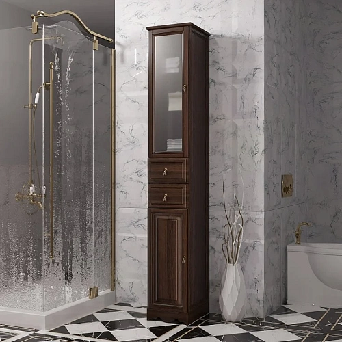 Шкаф-пенал Opadiris Риспекто 30, орех антикварный, левый, вар. 2 00-00005834 Шкаф-пенал Opadiris Риспекто 30, орех антикварный, левый, вар. 2 00-00005834