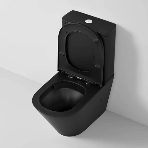 Унитаз напольный GROSSMAN GR-4449BMSQ 670x380x850 черный матовый безободковый с тонкой крышкой Унитаз напольный GROSSMAN GR-4449BMSQ 670x380x850 черный матовый безободковый с тонкой крышкой