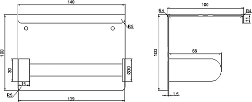 Держатель туалетной бумаги Rush Edge ED77141 Chrome с полкой Держатель туалетной бумаги Rush Edge ED77141 Chrome с полкой