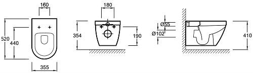 Комплект унитаза Jacob Delafon Rodin E21749RU-00 безободковый с инсталляцией и кнопкой смыва Комплект унитаза Jacob Delafon Rodin E21749RU-00 безободковый с инсталляцией и кнопкой смыва