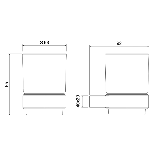Стакан Timo Luiro 18531/00 хром Стакан Timo Luiro 18531/00 хром