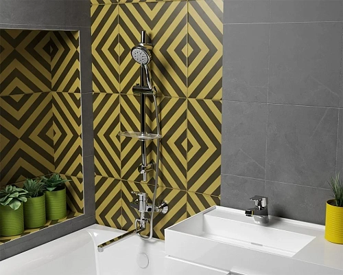 Смеситель для ванны Paini Duomo 88CR105KM с аксессуаром Смеситель для ванны Paini Duomo 88CR105KM с аксессуаром