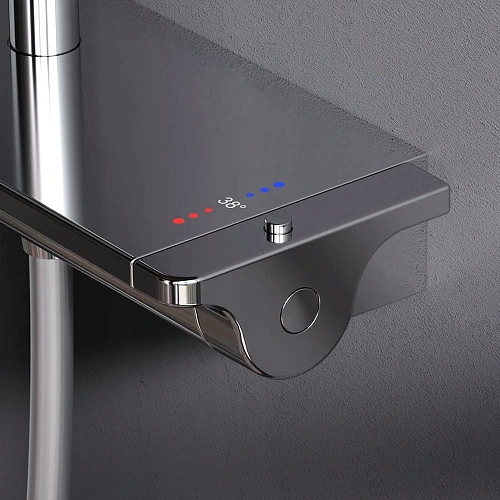 Душевая система AM.PM Spirit V2.0 F0770A400 с термостатом, верхний душ d 250 мм Душевая система AM.PM Spirit V2.0 F0770A400 с термостатом, верхний душ d 250 мм