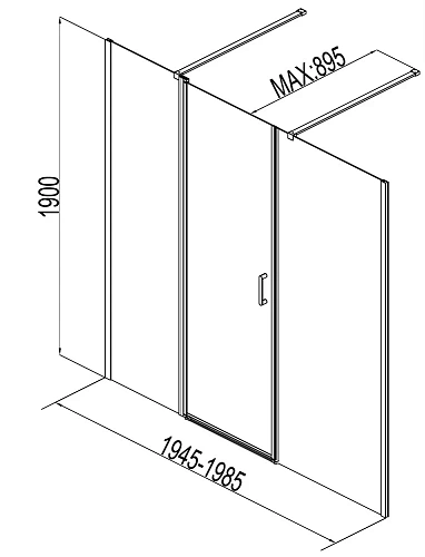 Душевая дверь Aquanet Cinetic 200, прозрачное стекло (AE12-N-120H190U-CT + AE12-F-80H190U-CT) Душевая дверь Aquanet Cinetic 200, прозрачное стекло (AE12-N-120H190U-CT + AE12-F-80H190U-CT)