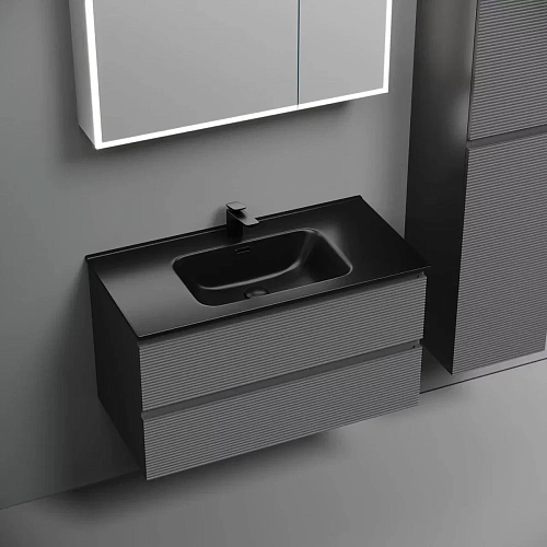 Тумба под раковину Sancos Folk FL90GS 890х445х500 Grey soft, подвесная Тумба под раковину Sancos Folk FL90GS 890х445х500 Grey soft, подвесная