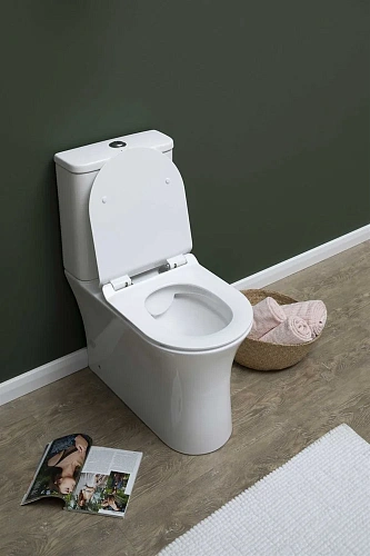 Чаша напольного унитаза Aquanet Rimless Roll-C CL-12249B с сиденьем Чаша напольного унитаза Aquanet Rimless Roll-C CL-12249B с сиденьем