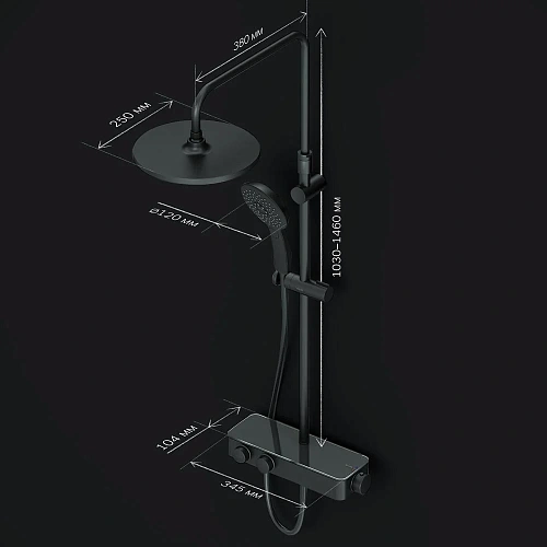 Душевая система AM.PM Inspire V2.0 F0750A422 с термостатом, верхний душ d 250 мм Душевая система AM.PM Inspire V2.0 F0750A422 с термостатом, верхний душ d 250 мм