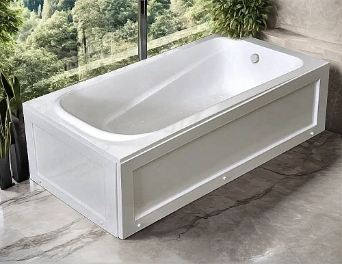 Акриловая ванна Parly ORTIZ CT10817 1500x700x580 с каркасом приставная, белая Акриловая ванна Parly ORTIZ CT10817 1500x700x580 с каркасом приставная, белая